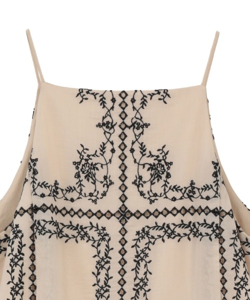 サロペット・オーバーオール・オールインワン CLANE EMBROIDERY LACE CAMI ALL IN ONE CLANE（クラネ）の「【CLANE/クラネ】EMBROIDERY LACE CAMI ALL IN ONE