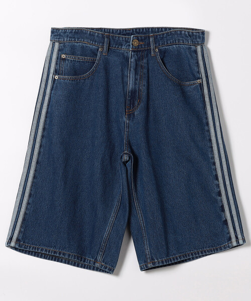 adidas(アディダス)の「adidas/アディダス FIREBIRD ADICOLOR DENIM SHORTS(その他パンツ・メンズ・ブラック/ブルー・34/32/30)」の2枚目の写真