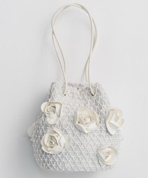 MAISON SPECIAL（メゾンスペシャル）の「Rose Motif Drawstring Bag ローズモチーフドローストリングバッグ（ショルダーバッグ）」