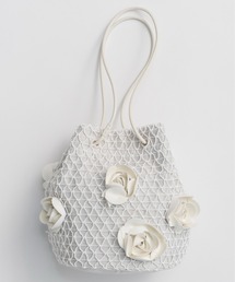 MAISON SPECIAL（メゾンスペシャル）の「Rose Motif Drawstring Bag ローズモチーフドローストリングバッグ（ショルダーバッグ）」