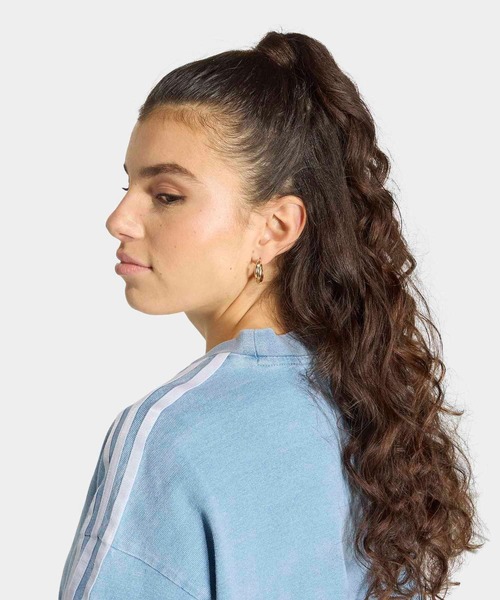 adidas（アディダス）の「アディレニウム シーズン 5 オーバーサイズ デニム Tシャツ / アディダスオリジナルス adidas Originals（Tシャツ/カットソー・レディース・ブルー/ブラウン・X-SMALL/X-LARGE/SMALL/MEDIUM/LARGE/XX-LARGE）」の9枚目の写真