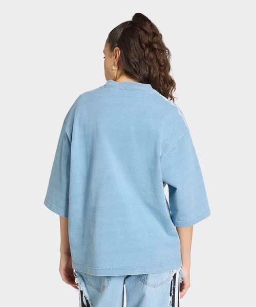 adidas（アディダス）の「アディレニウム シーズン 5 オーバーサイズ デニム Tシャツ / アディダスオリジナルス adidas Originals（Tシャツ/カットソー・レディース・ブルー/ブラウン・X-SMALL/X-LARGE/SMALL/MEDIUM/LARGE/XX-LARGE）」の7枚目の写真