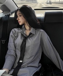 Hatsukoshi（ハツコシ）の「シルクタッチストライプクラシックシャツ（シャツ/ブラウス）」