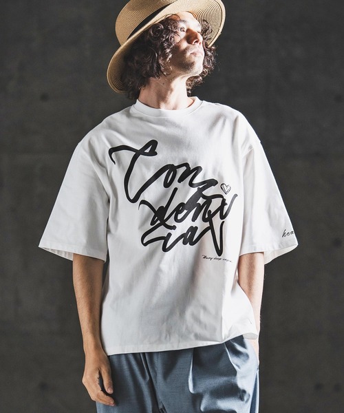 GLIMCLAP(グリムクラップ)の「mt10461- Abstract Art Print T-shirt プリントTシャツ(202-059-gls-cg)(Tシャツ/カットソー・メンズ・ホワイト/ブラック・S/M/L)」の4枚目の写真