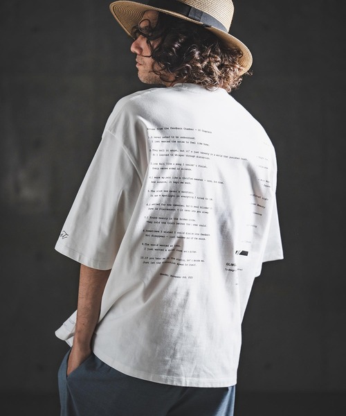 GLIMCLAP(グリムクラップ)の「mt10461- Abstract Art Print T-shirt プリントTシャツ(202-059-gls-cg)(Tシャツ/カットソー・メンズ・ホワイト/ブラック・S/M/L)」の5枚目の写真