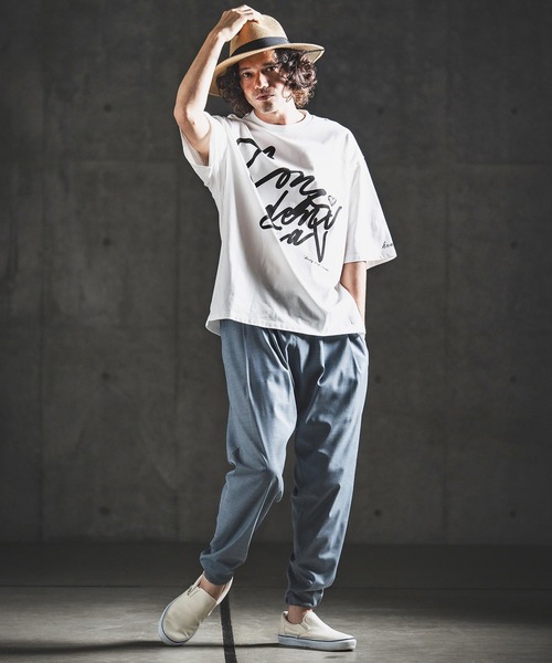 GLIMCLAP(グリムクラップ)の「mt10461- Abstract Art Print T-shirt プリントTシャツ(202-059-gls-cg)(Tシャツ/カットソー・メンズ・ホワイト/ブラック・S/M/L)」の8枚目の写真