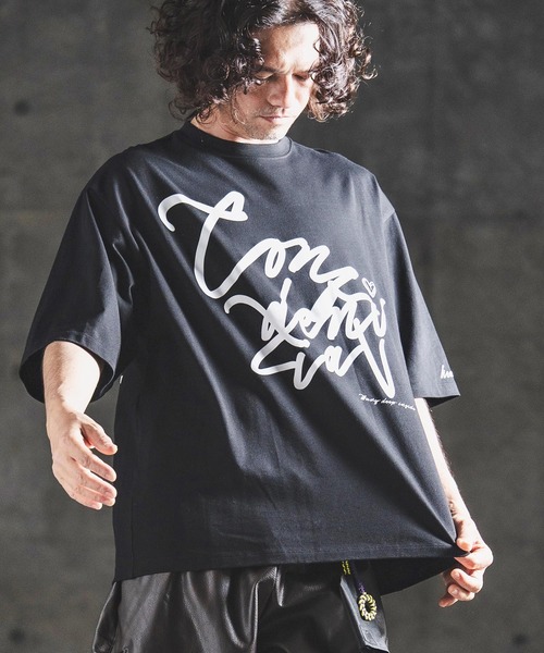 GLIMCLAP(グリムクラップ)の「mt10461- Abstract Art Print T-shirt プリントTシャツ(202-059-gls-cg)(Tシャツ/カットソー・メンズ・ホワイト/ブラック・S/M/L)」の10枚目の写真