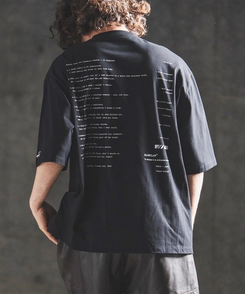 GLIMCLAP(グリムクラップ)の「mt10461- Abstract Art Print T-shirt プリントTシャツ(202-059-gls-cg)(Tシャツ/カットソー・メンズ・ホワイト/ブラック・S/M/L)」の12枚目の写真
