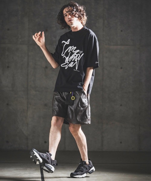 GLIMCLAP(グリムクラップ)の「mt10461- Abstract Art Print T-shirt プリントTシャツ(202-059-gls-cg)(Tシャツ/カットソー・メンズ・ホワイト/ブラック・S/M/L)」の14枚目の写真