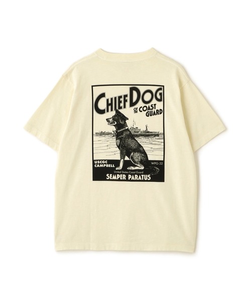 AVIREX（アヴィレックス）の「CHIEF DOG SLUB T-SHIRT / チーフドッグ スラブ Tシャツ / AVIREX / アヴィレックス（Tシャツ/カットソー・メンズ・キナリ/チャコール・XX-LARGE/LARGE/X-LARGE/MEDIUM）」の3枚目の写真