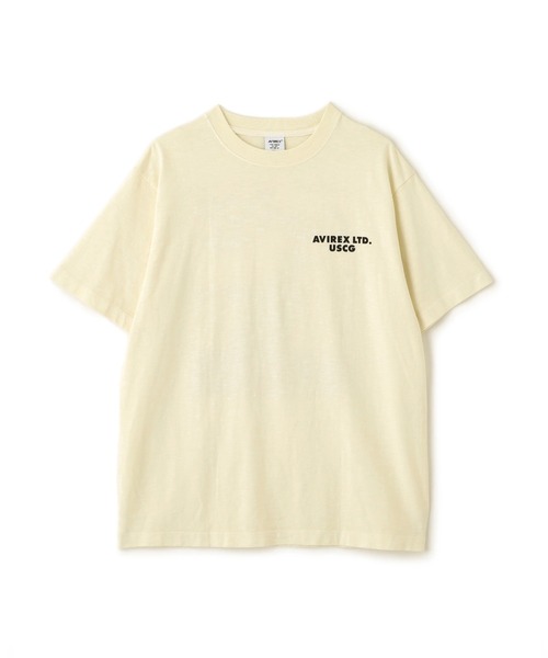 AVIREX（アヴィレックス）の「CHIEF DOG SLUB T-SHIRT / チーフドッグ スラブ Tシャツ / AVIREX / アヴィレックス（Tシャツ/カットソー・メンズ・キナリ/チャコール・XX-LARGE/LARGE/X-LARGE/MEDIUM）」の4枚目の写真