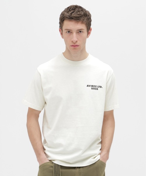 AVIREX（アヴィレックス）の「CHIEF DOG SLUB T-SHIRT / チーフドッグ スラブ Tシャツ / AVIREX / アヴィレックス（Tシャツ/カットソー・メンズ・キナリ/チャコール・XX-LARGE/LARGE/X-LARGE/MEDIUM）」の7枚目の写真