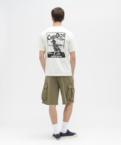 AVIREX（アヴィレックス）の「CHIEF DOG SLUB T-SHIRT / チーフドッグ スラブ Tシャツ / AVIREX / アヴィレックス（Tシャツ/カットソー・メンズ・キナリ/チャコール・XX-LARGE/LARGE/X-LARGE/MEDIUM）」の8枚目の写真