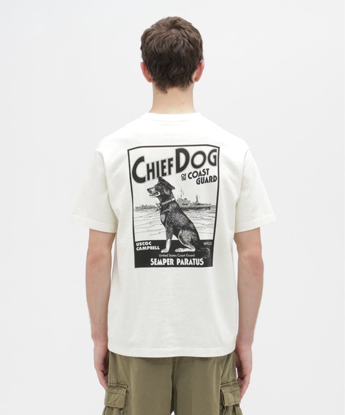 AVIREX（アヴィレックス）の「CHIEF DOG SLUB T-SHIRT / チーフドッグ スラブ Tシャツ / AVIREX / アヴィレックス（Tシャツ/カットソー・メンズ・キナリ/チャコール・XX-LARGE/LARGE/X-LARGE/MEDIUM）」の11枚目の写真
