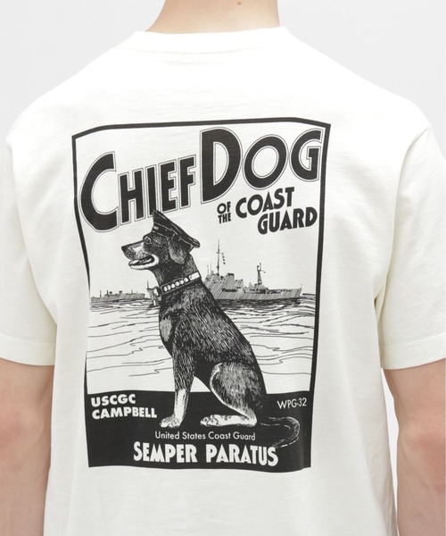 AVIREX（アヴィレックス）の「CHIEF DOG SLUB T-SHIRT / チーフドッグ スラブ Tシャツ / AVIREX / アヴィレックス（Tシャツ/カットソー・メンズ・キナリ/チャコール・XX-LARGE/LARGE/X-LARGE/MEDIUM）」の15枚目の写真