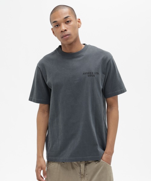 AVIREX（アヴィレックス）の「CHIEF DOG SLUB T-SHIRT / チーフドッグ スラブ Tシャツ / AVIREX / アヴィレックス（Tシャツ/カットソー・メンズ・キナリ/チャコール・XX-LARGE/LARGE/X-LARGE/MEDIUM）」の20枚目の写真