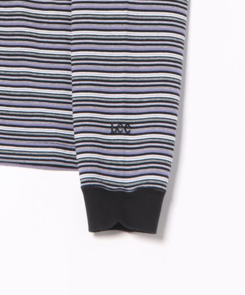 Lee（リー）の「Lee/リー ボーダーロングスリーブTシャツ（Tシャツ/カットソー・メンズ・パープル/オレンジ/チャコール・SMALL/MEDIUM/LARGE）」の4枚目の写真