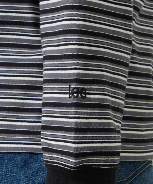 Lee（リー）の「Lee/リー ボーダーロングスリーブTシャツ（Tシャツ/カットソー・メンズ・パープル/オレンジ/チャコール・SMALL/MEDIUM/LARGE）」の11枚目の写真