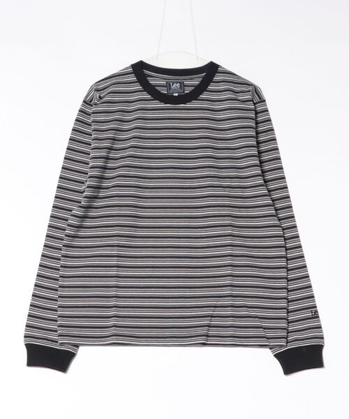 Lee（リー）の「Lee/リー ボーダーロングスリーブTシャツ（Tシャツ/カットソー・メンズ・パープル/オレンジ/チャコール・SMALL/MEDIUM/LARGE）」の15枚目の写真
