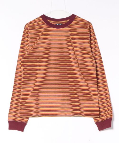 Lee（リー）の「Lee/リー ボーダーロングスリーブTシャツ（Tシャツ/カットソー・メンズ・パープル/オレンジ/チャコール・SMALL/MEDIUM/LARGE）」の16枚目の写真