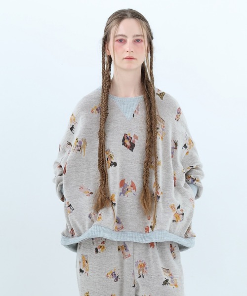 bedsidedrama（ベットサイドドラマ）の「Twenty Night JQ Pulover（ニット/セーター・レディース・グレー/ブラック・2/1）」の2枚目の写真