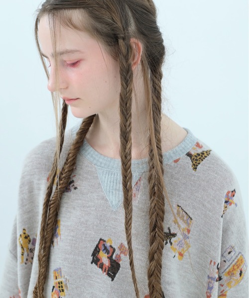 bedsidedrama（ベットサイドドラマ）の「Twenty Night JQ Pulover（ニット/セーター・レディース・グレー/ブラック・2/1）」の7枚目の写真