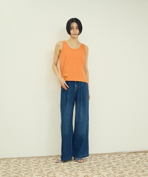 VICKY(ビッキー)の「接触冷感 タンクトップ(タンクトップ・レディース・ブルー/オフホワイト/ブラック/オレンジ・M)」の18枚目の写真