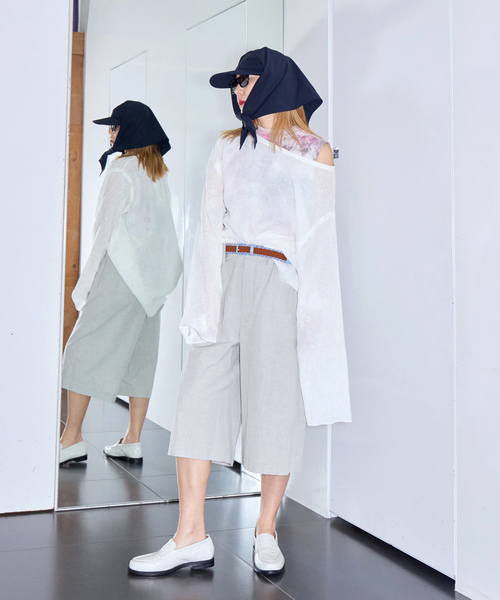 KIJIMA TAKAYUKI(キジマ タカユキ)の「KIJIMA TAKAYUKI DETACHABLE SCARF 6PANEL WYYY261352:キャップ(キャップ・レディース・ブラック・FREE)」の4枚目の写真