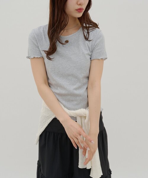 DISCOAT（ディスコート）の「【umm.】ロゴプレート半袖Tシャツ（Tシャツ/カットソー・レディース・サックスブルー/アイボリー/グレー・FREE）」の17枚目の写真