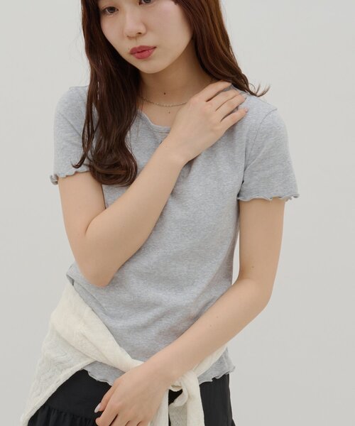 DISCOAT（ディスコート）の「【umm.】ロゴプレート半袖Tシャツ（Tシャツ/カットソー・レディース・サックスブルー/アイボリー/グレー・FREE）」の18枚目の写真