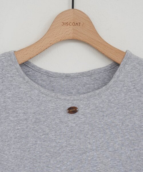 DISCOAT（ディスコート）の「【umm.】ロゴプレート半袖Tシャツ（Tシャツ/カットソー・レディース・サックスブルー/アイボリー/グレー・FREE）」の19枚目の写真