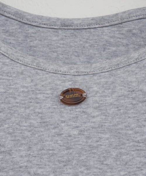 DISCOAT（ディスコート）の「【umm.】ロゴプレート半袖Tシャツ（Tシャツ/カットソー・レディース・サックスブルー/アイボリー/グレー・FREE）」の21枚目の写真