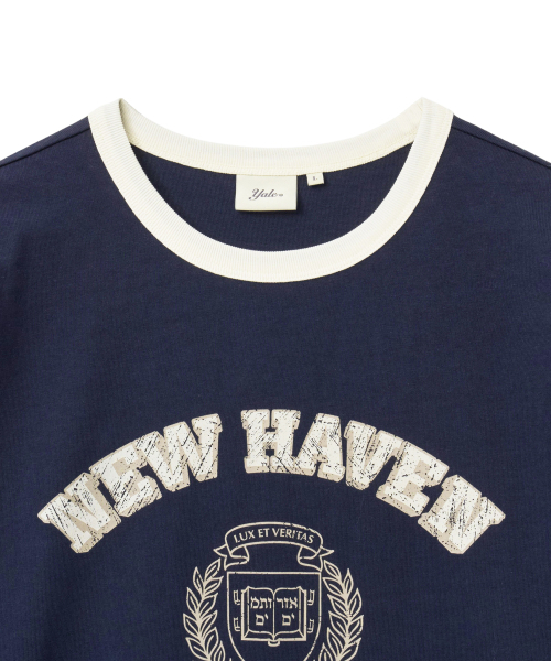 YALE(イェール)の「ニューヘイブングラフィックリンガーTシャツ_ネイビー(Tシャツ/カットソー・レディース・その他・SMALL/MEDIUM/LARGE/X-LARGE)」の3枚目の写真