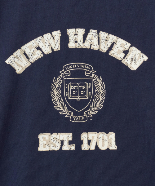 YALE(イェール)の「ニューヘイブングラフィックリンガーTシャツ_ネイビー(Tシャツ/カットソー・レディース・その他・SMALL/MEDIUM/LARGE/X-LARGE)」の4枚目の写真
