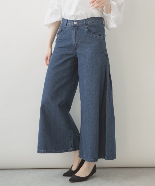 RCD(アールシーディー)の「デニムバギーパンツ(デニムパンツ・レディース・ブルー/ネイビー・LL/L/M)」の3枚目の写真