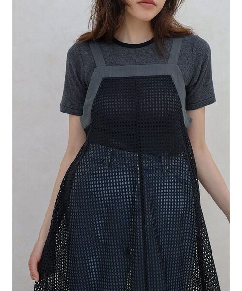 FIKA.(フィーカ)の「Bicolor mesh onpiece(ワンピース・レディース・ベージュ/カーキ/ブラック・FREE)」の13枚目の写真
