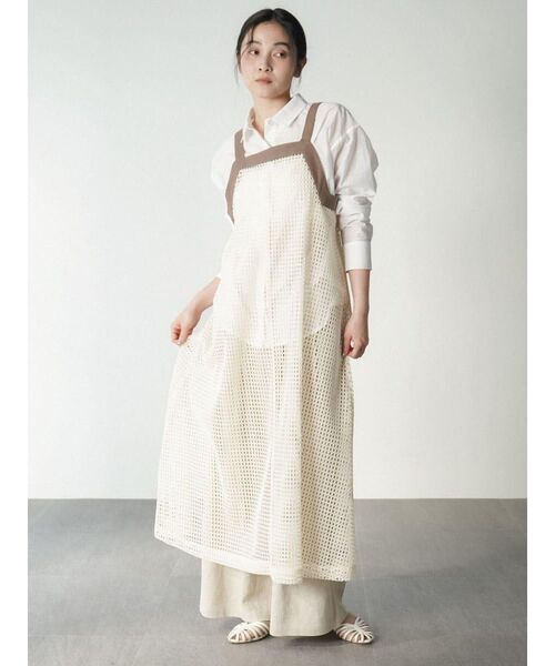 FIKA.(フィーカ)の「Bicolor mesh onpiece(ワンピース・レディース・ベージュ/カーキ/ブラック・FREE)」の14枚目の写真