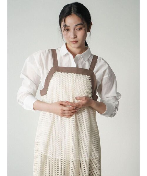 FIKA.(フィーカ)の「Bicolor mesh onpiece(ワンピース・レディース・ベージュ/カーキ/ブラック・FREE)」の15枚目の写真