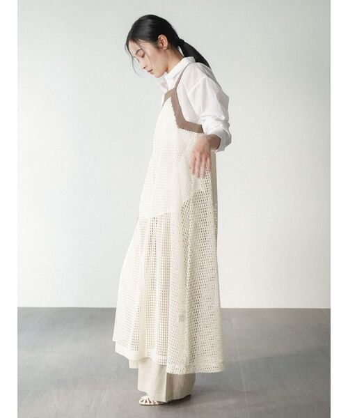 FIKA.(フィーカ)の「Bicolor mesh onpiece(ワンピース・レディース・ベージュ/カーキ/ブラック・FREE)」の16枚目の写真