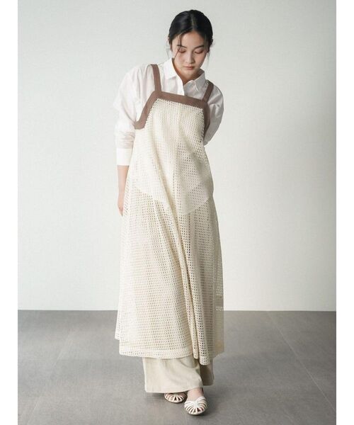 FIKA.(フィーカ)の「Bicolor mesh onpiece(ワンピース・レディース・ベージュ/カーキ/ブラック・FREE)」の18枚目の写真
