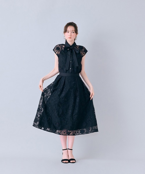 Audie a Muses(オーディアミューズ)の「刺繍レースタックボリュームスカート(スカート・レディース・ブラック/オフホワイト・38/42)」の12枚目の写真