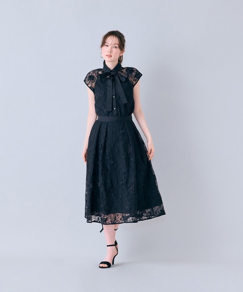 Audie a Muses(オーディアミューズ)の「刺繍レースタックボリュームスカート(スカート・レディース・ブラック/オフホワイト・38/42)」の13枚目の写真