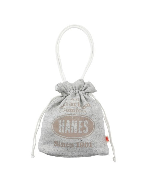 HANES（ヘインズ）の「【Hanes/ヘインズ】メンズ 巾着バッグ（ショルダーバッグ・メンズ・オフホワイト/グレー系/ネイビー・FREE）」の3枚目の写真
