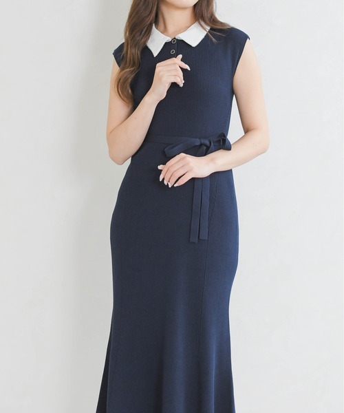 MISCH MASCH(ミッシュマッシュ)の「2026春夏新作 ポロ襟マーメイドニットワンピース(ワンピース・レディース・ライトグリーン/グリーン/ネイビー・フリ-)」の17枚目の写真