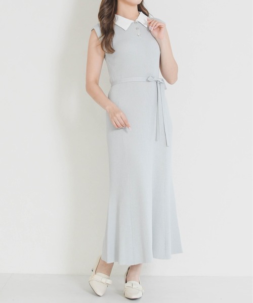 MISCH MASCH(ミッシュマッシュ)の「2026春夏新作 ポロ襟マーメイドニットワンピース(ワンピース・レディース・ライトグリーン/グリーン/ネイビー・フリ-)」の19枚目の写真
