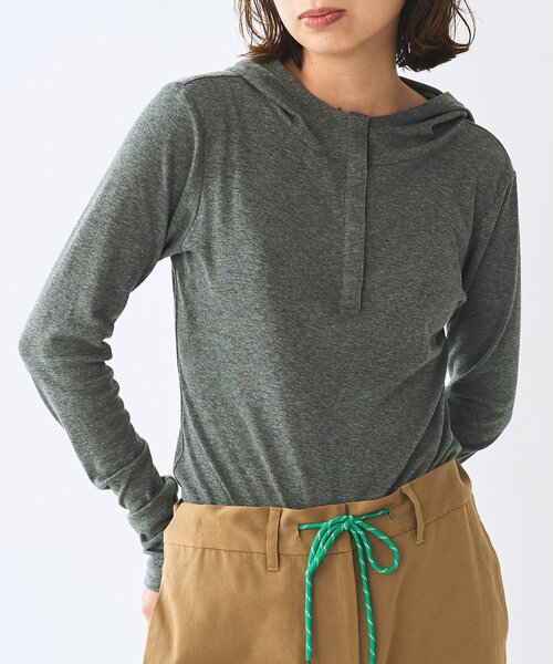 Whim Gazette（ウィムガゼット）の「＜WEB限定＞【Nuition】ボディスーツ（Tシャツ/カットソー・レディース・グレー/ブラウン・FREE）」の2枚目の写真
