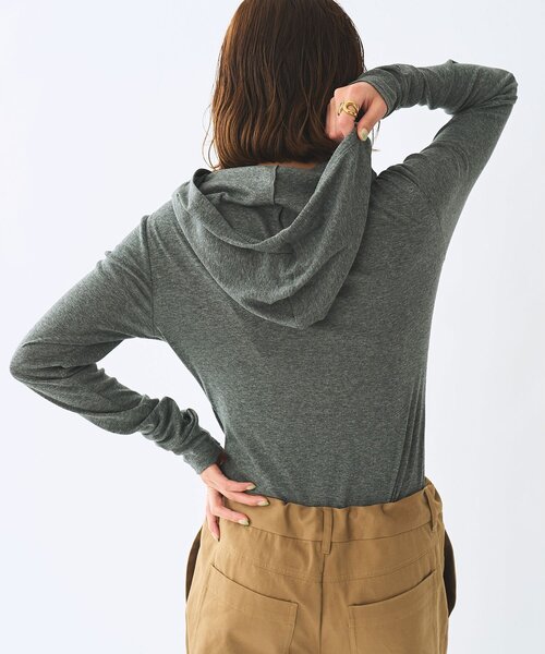 Whim Gazette（ウィムガゼット）の「＜WEB限定＞【Nuition】ボディスーツ（Tシャツ/カットソー・レディース・グレー/ブラウン・FREE）」の3枚目の写真
