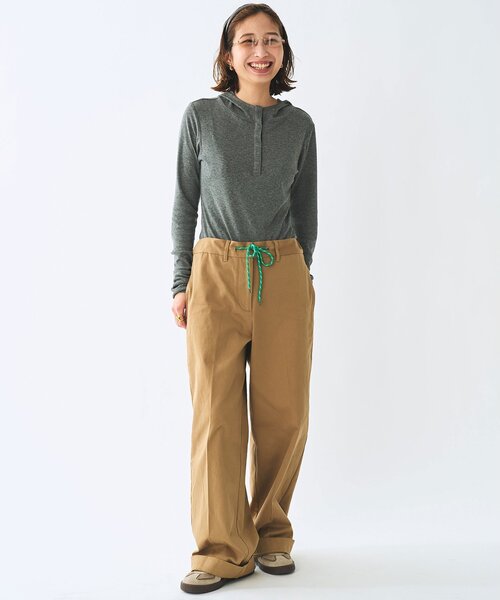 Whim Gazette（ウィムガゼット）の「＜WEB限定＞【Nuition】ボディスーツ（Tシャツ/カットソー・レディース・グレー/ブラウン・FREE）」の6枚目の写真