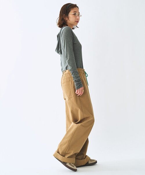 Whim Gazette（ウィムガゼット）の「＜WEB限定＞【Nuition】ボディスーツ（Tシャツ/カットソー・レディース・グレー/ブラウン・FREE）」の5枚目の写真