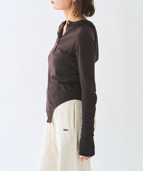 Whim Gazette（ウィムガゼット）の「＜WEB限定＞【Nuition】ボディスーツ（Tシャツ/カットソー・レディース・グレー/ブラウン・FREE）」の11枚目の写真